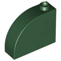 Lego (U) ~ Slope Curved 3 x 1 x 2 with Hollow Stud ~ [Dark Green]