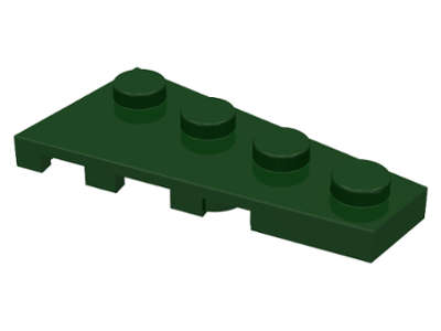 Lego (N) ~ Wedge Plate 4 x 2 Right ~ [Dark Green]