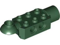 Lego (U) ~ Technic Brick Modified 2 x 3 with Pin Holes Rotation Joint Ball Half Hori ~ [Dark Green]