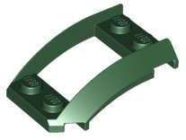 Lego (N) ~ Wedge 4 x 3 Open with Cutout and 4 Studs ~ [Dark Green]