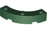 Lego (N) ~ Brick Round Corner 4 x 4 Macaroni with 3 Studs ~ [Dark Green]