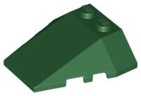 Lego (U) ~ Wedge 4 x 4 Triple with Stud Notches ~ [Dark Green]