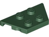 Lego (N) ~ Wedge Plate 2 x 4 ~ [Dark Green]