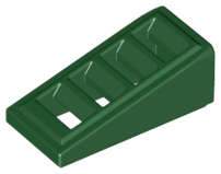 Lego (U) ~ Slope 18 2 x 1 x 2/3 with Grille ~ [Dark Green]