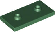 Lego (N) ~ Plate Modified 2 x 4 with 2 Studs (Double Jumper) ~ [Dark Green]