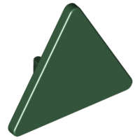Lego (U) ~ Road Sign 2 x 2 Triangle with Clip ~ [Dark Green]