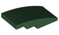 Lego (N) ~ Slope Curved 4 x 2 ~ [Dark Green]