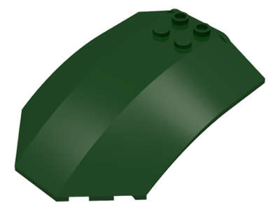 Lego (N) ~ Windscreen 8 x 6 x 2 Curved Sloped Sides ~ [Dark Green]