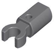 Lego (U) ~ Bar Holder with Clip ~ [Dark Bluish Gray]