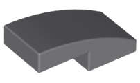 Lego (N) ~ Slope Curved 2 x 1 x 2/3 ~ [Dark Bluish Gray]