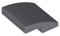 Lego (N) ~ Slope Curved 2 x 2 x 2/3 ~ [Dark Bluish Gray]