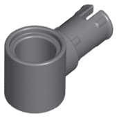 Lego (N) ~ Technic Pin with Friction Ridges and Pin Hole ~ [Dark Bluish Gray]