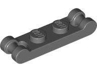 Lego (N) ~ Plate Modified 1 x 2 with Bar Handles on Ends ~ [Dark Bluish Gray]