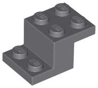 Lego (N) ~ Bracket 3 x 2 x 1 1/3 with Bottom Tube ~ [Dark Bluish Gray]