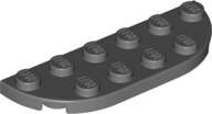 Lego (N) ~ Plate Round Corner 2 x 6 Double ~ [Dark Bluish Gray]