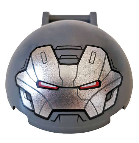 Lego (N) ~ Windscreen 4 x 4 x 1 2/3 Canopy Half Sphere with Bar Handle and War  ~ [Dark Bluish Gray]