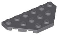 Lego (N) ~ Wedge Plate 3 x 6 Cut Corners ~ [Dark Bluish Gray]