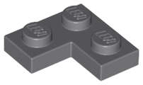 Lego (N) ~ Plate 2 x 2 Corner ~ [Dark Bluish Gray]