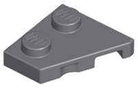 Lego (N) ~ Wedge Plate 2 x 2 Left ~ [Dark Bluish Gray]