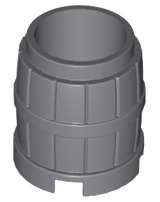 Lego (N) ~ Container Barrel 2 x 2 x 2 ~ [Dark Bluish Gray]