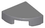 Lego (N) ~ Tile Round 1 x 1 Quarter ~ [Dark Bluish Gray]