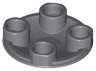 Lego (U) ~ Plate Round 2 x 2 with Rounded Bottom (Boat Stud) ~ [Dark Bluish Gray]