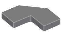 Lego (N) ~ Tile Modified Facet 2 x 2 ~ [Dark Bluish Gray]