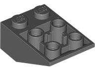 Lego (N) ~ Slope Inverted 33 3 x 2 with Hollow Round Bottom Tube ~ [Dark Bluish Gray]