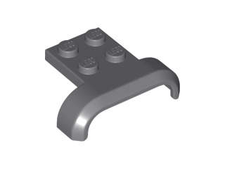 Lego (N) ~ Vehicle Mudguard 4 x 3 x 1 with Arch Curved ~ [Dark Bluish Gray]