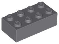 Lego (N) ~ Brick 2 x 4 ~ [Dark Bluish Gray]