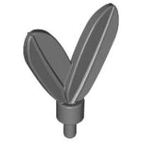 Lego (N) ~ Minifigure Plume Feathers with Small Pin ~ [Dark Bluish Gray]