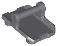 Lego (N) ~ Plate Modified 2 x 3 Inverted with 4 Studs and Bar Handle on Bottom  ~ [Dark Bluish Gray]