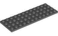 Lego (N) ~ Plate 4 x 12 ~ [Dark Bluish Gray]