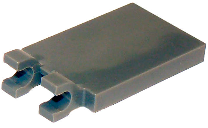 Lego (U) ~ Tile Modified 2 x 3 with 2 U Clips ~ [Dark Bluish Gray]