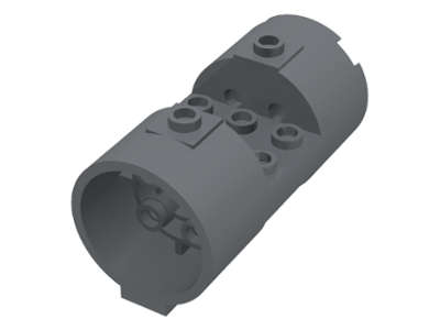 Lego (U) ~ Cylinder 3 x 6 x 2 2/3 Horizontal - Round Connections Between Inter ~ [Dark Bluish Gray]