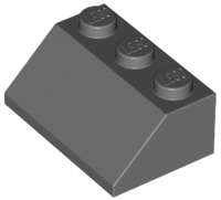 Lego (N) ~ Slope 45 2 x 3 ~ [Dark Bluish Gray]