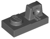 Lego (N) ~ Hinge Plate 1 x 2 Locking with 1 Finger on Top ~ [Dark Bluish Gray]