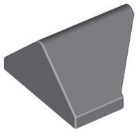 Lego (N) ~ Slope 45 2 x 1 Double / Inverted with Bottom Stud Holder ~ [Dark Bluish Gray]