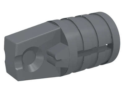 Lego (N) ~ Hinge Cylinder 1 x 2 Locking with 1 Finger and Axle Hole on Ends wit ~ [Dark Bluish Gray]
