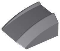 Lego (N) ~ Slope Curved 2 x 2 Lip ~ [Dark Bluish Gray]