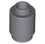 Lego (U) ~ Brick Round 1 x 1 ~ [Dark Bluish Gray]