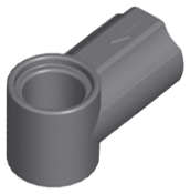 Lego (U) ~ Technic Axle and Pin Connector Angled #1 ~ [Dark Bluish Gray]