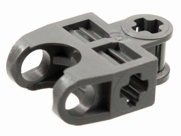 Lego (U) ~ Technic Axle Connector 2 x 3 with Ball Joint Socket - Open Sides An ~ [Dark Bluish Gray]