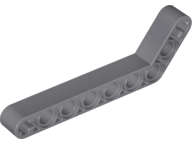 Lego (N) ~ Technic Liftarm Modified Bent Thick 1 x 9 (7 - 3) ~ [Dark Bluish Gray]