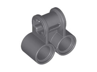 Lego (N) ~ Technic Axle and Pin Connector Perpendicular Double ~ [Dark Bluish Gray]