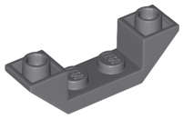 Lego (U) ~ Slope Inverted 45 4 x 1 Double ~ [Dark Bluish Gray]
