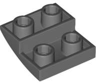 Lego (N) ~ Slope Curved 2 x 2 x 2/3 Inverted ~ [Dark Bluish Gray]