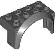 Lego (N) ~ Vehicle Mudguard 4 x 2 1/2 x 2 with Arch Round ~ [Dark Bluish Gray]