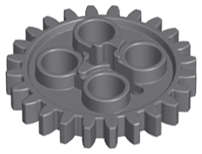 Lego Used - Technic Gear 24 Tooth with 1 Axle Hole~ [Dark Bluish Gray]