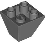 Lego (N) ~ Slope Inverted 45 2 x 2 Double Convex ~ [Dark Bluish Gray]